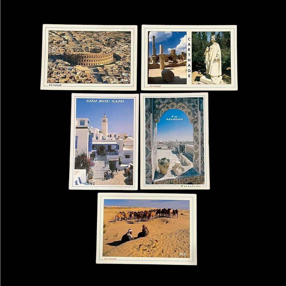 Vintage Lot of 5 Tunisia Tunisie Carthage El Jem
Desert La Medina UNUSED